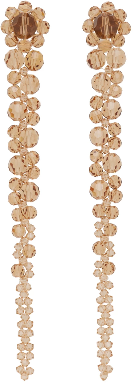 Женские серьги Simone Rocha Drip, табачные