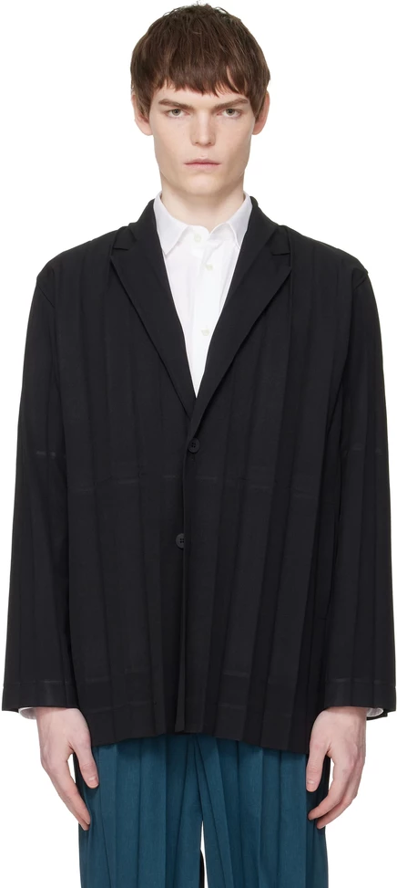 Мужской пиджак Homme Plissé Edge Ensemble, черный
