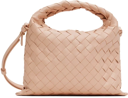 Сумка Bottega Veneta Pink Mini Hop Bag lotus/латунь