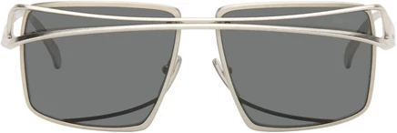 Мужские квадратные очки Prada Eyewear, серебристые