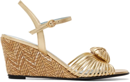 Босоножки Valentino Garavani Coeur Royal, золотистые
