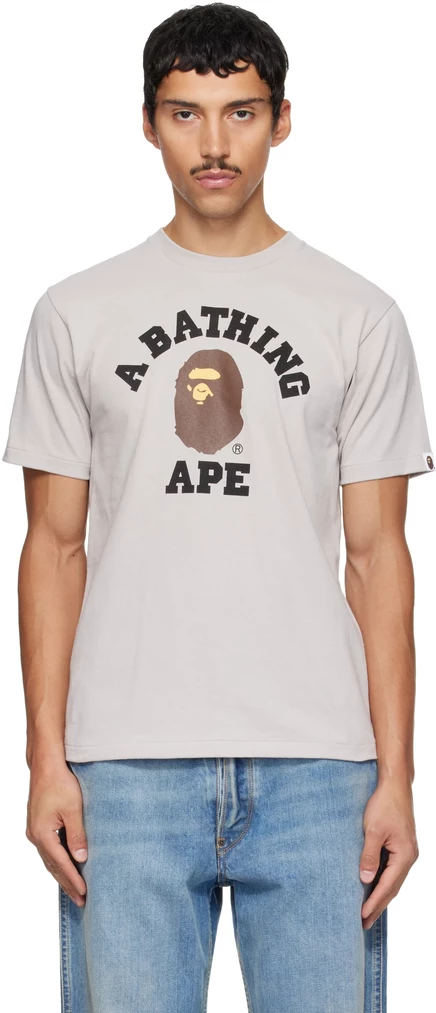 Мужская футболка BAPE College, серая