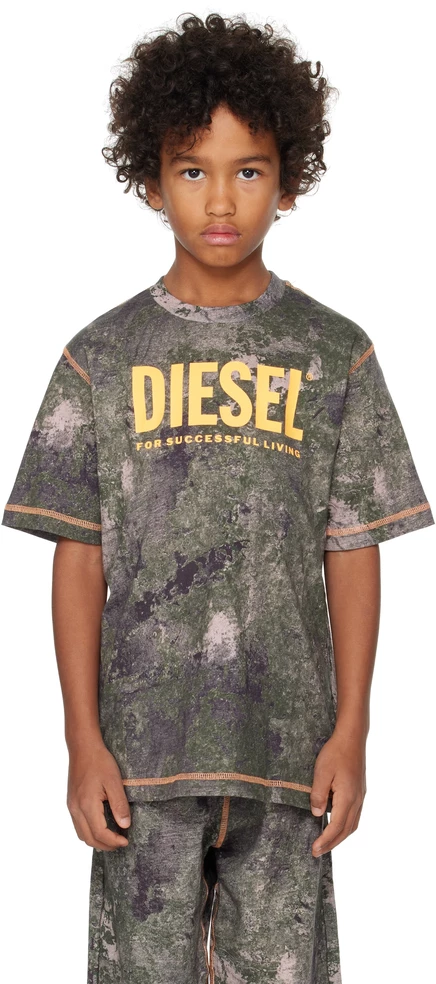 Diesel Kids Khaki Tmim Over T-shirt green