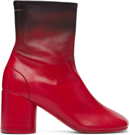 Женские ботильоны MM6 Maison Margiela Anatomic, красные