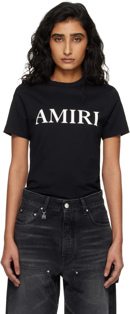 Женская футболка Amiri Core Logo, черная