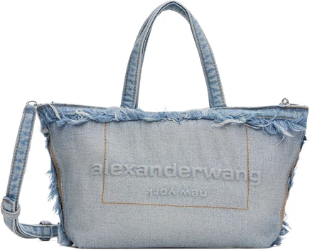 Шоппер Alexander Wang Blue Punch Fray, маленький, голубой