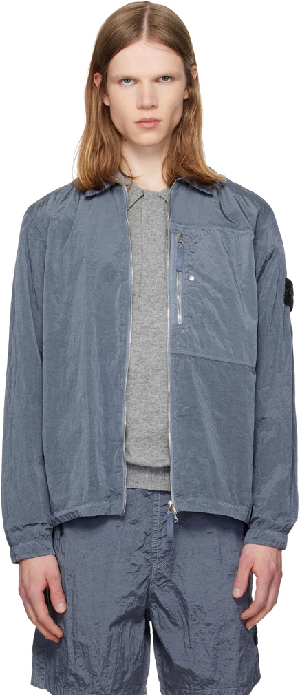 Мужская куртка-рубашка Stone Island 1200038, синяя