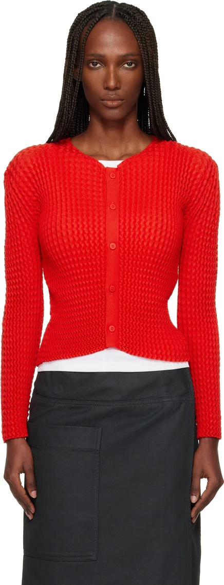 Женский кардиган Issey Miyake October Spongy-58, красный