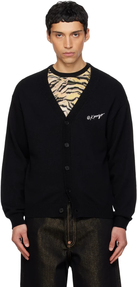 Мужской кардиган Kenzo Wild Tiger, черный