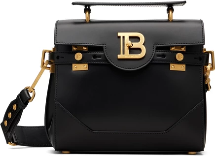 Сумка BALMAIN Black из гладкой кожи B-Buzz 23 черного цвета