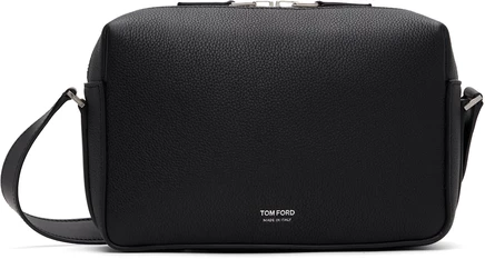 Мужская сумка Tom Ford T-line из кожи, черная