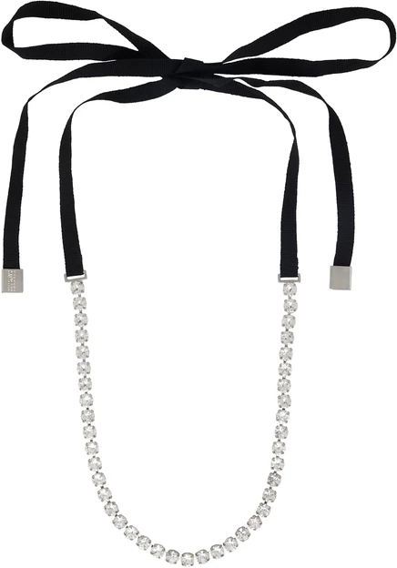 Женское колье MM6 Maison Margiela, палладий