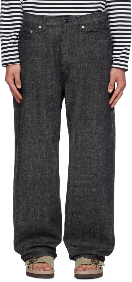 Мужские джинсы nanamica Selvage, черные