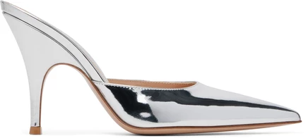 Женские туфли GIANVITO ROSSI Silver patent, серебристые