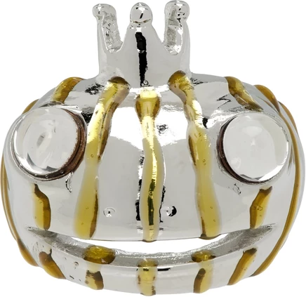 Женское кольцо Collina Strada Frog Prince, золотистое в полоску