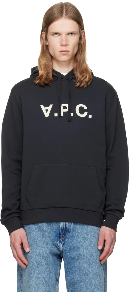 Мужское худи A.P.C. Standard Grand «VPC», черное/экрю