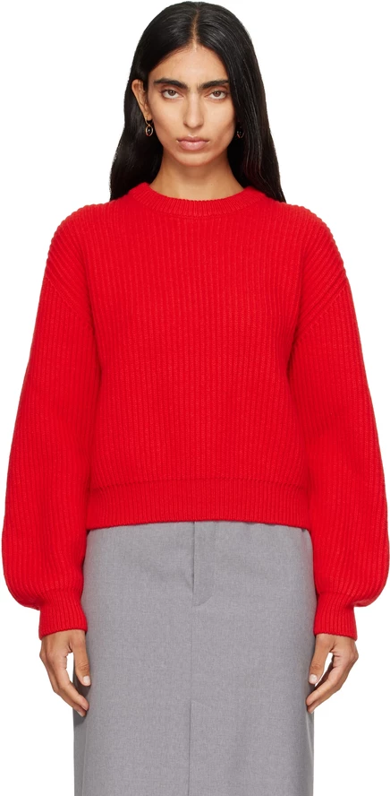 Женский свитер Jil Sander из шерсти, маковый
