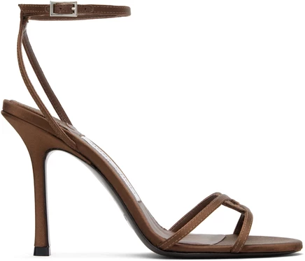 Женские босоножки Jimmy Choo 1998 Leo 100, бронзовые