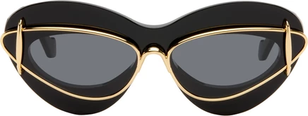 Мужские солнцезащитные очки Loewe Double Frame, черные