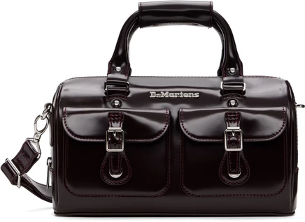 Женская сумка Dr. Martens Top Handle, черно-бордовая