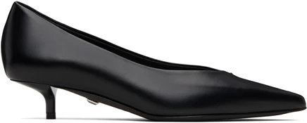 Туфли-лодочки Max Mara Black Kitten на каблуках черного цвета
