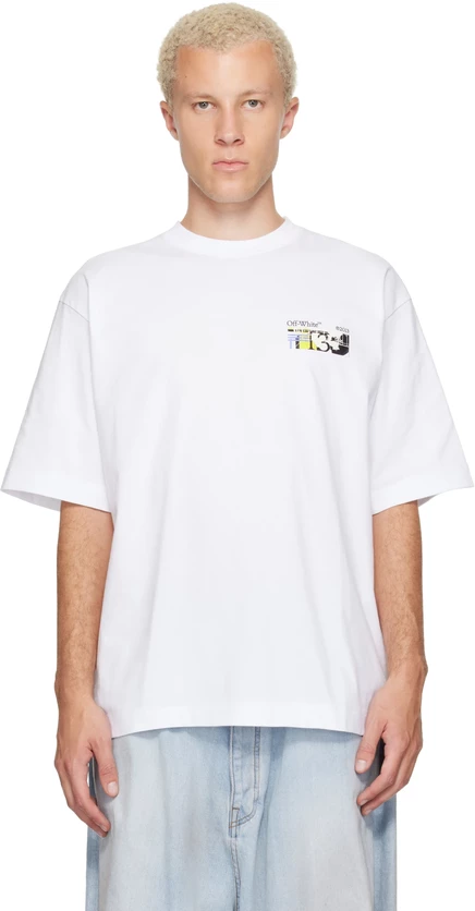 Мужская футболка Off-White Industrial Arrow Skate, белая