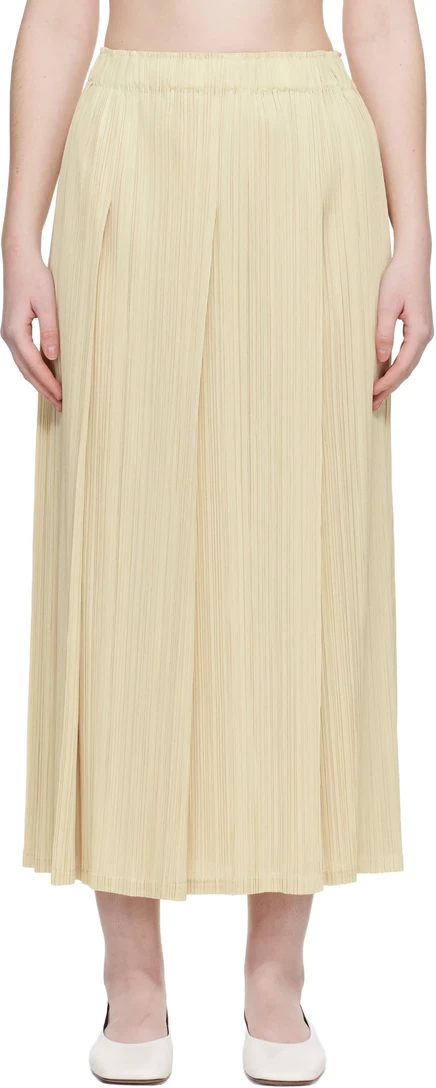 Женская юбка PLEATS PLEASE ISSEY MIYAKE макси, айвори