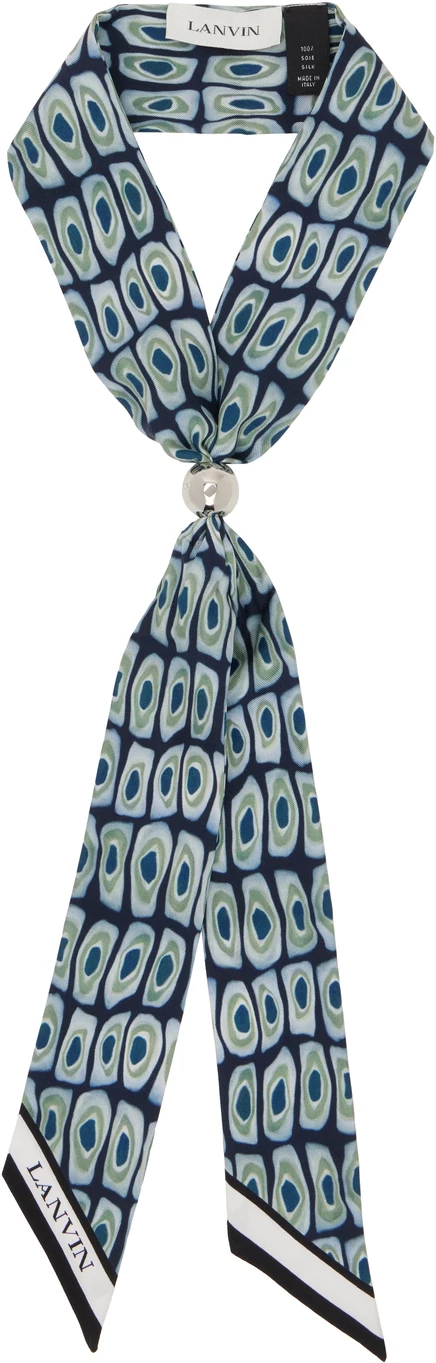 Женский шелковый шарф Lanvin Blue Murano, черный