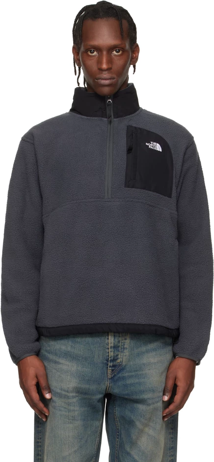 Куртка The North Face серая Yumiori Off Peak на 1/2 молнии серая/tnf черная