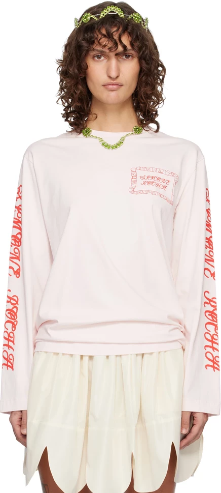 Женский лонгслив Simone Rocha Pillowcase, розово-красный