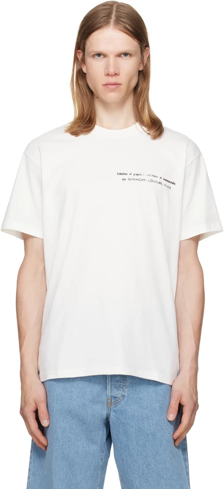 Мужская футболка Givenchy Archives Print, цвета айвори