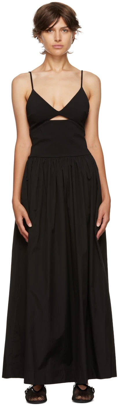 Black Tri Knit Maxi Dress black