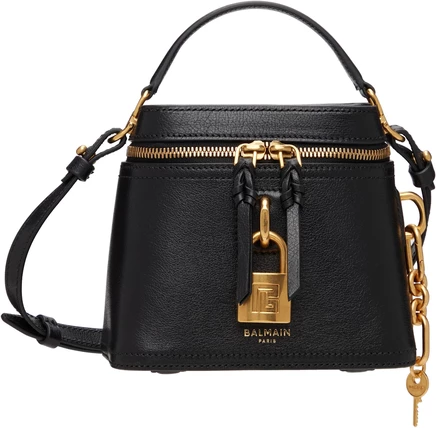 Женская сумка Balmain Pulse Vanity из кожи буйвола, черная