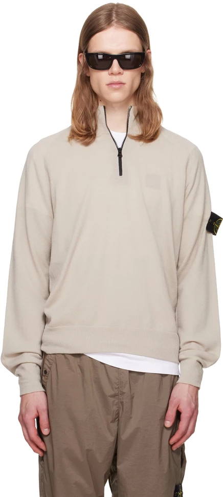 Мужской свитер-поло Stone Island 5100008, песочный