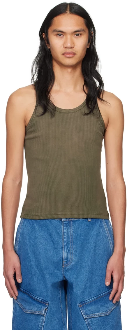 Мужская майка Dion Lee Khaki Sprayed Rivet, выбеленный серый