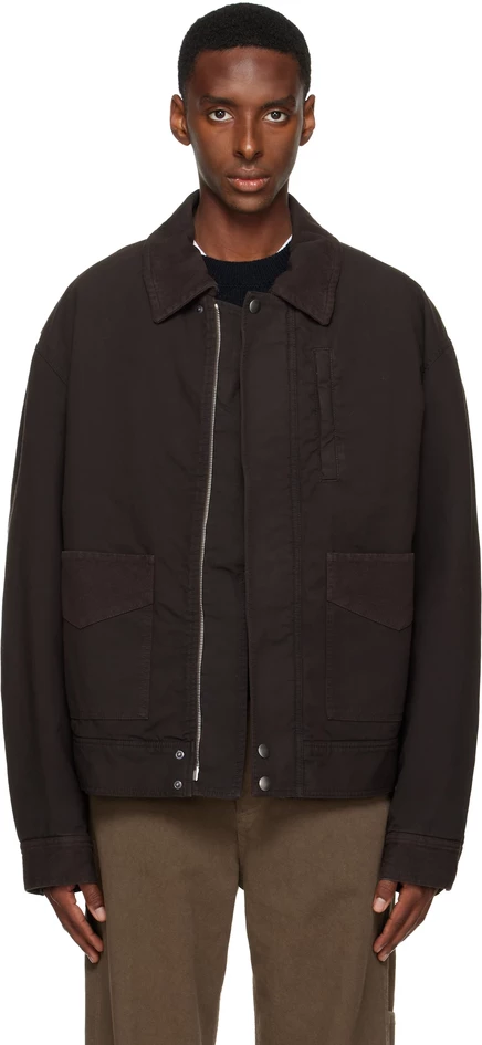 Утепленная куртка Dries Van Noten Brown темно-коричневого цвета