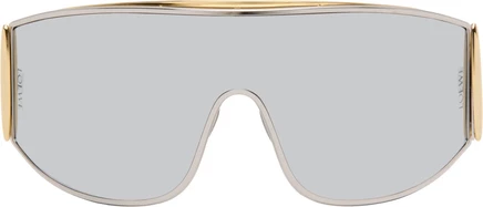 Женские очки Loewe Speed Shield, серебристые/золотистые