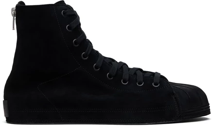 Мужские кроссовки Y-3 Nizzastar Hi, замшевые, черные