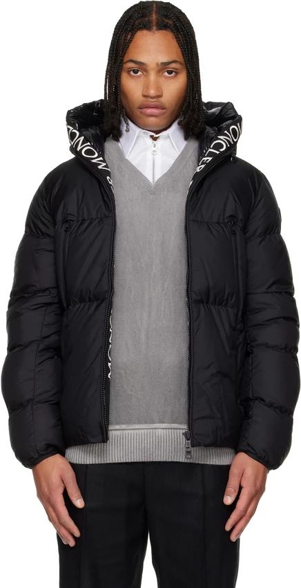 Мужская короткая пуховая куртка Moncler Montcla, черная