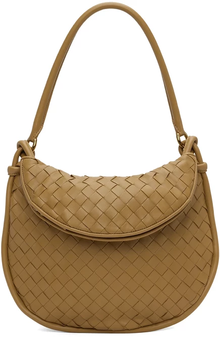 Сумка Bottega Veneta Tan Medium Gemelli с темным пралине/латунью