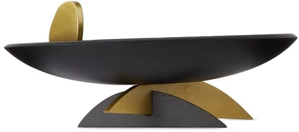 Лоток для мелочей L'OBJET Kelly Behun Leaf овальный, черный