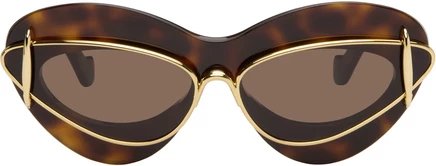 Женские очки Loewe с двойной оправой, черепаховые