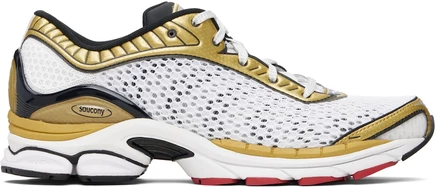 Мужские кроссовки Saucony ProGrid Paramount, бело-золотые