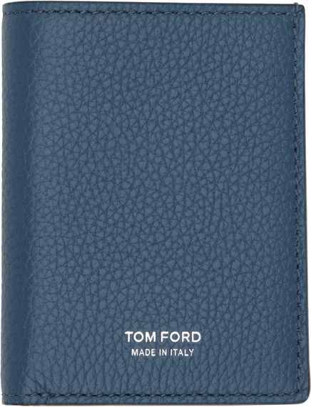 Мужской складной кардхолдер Tom Ford из кожи, индиго