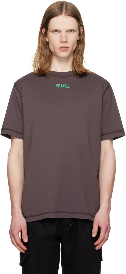 Мужская футболка Silas Logo, коричневая