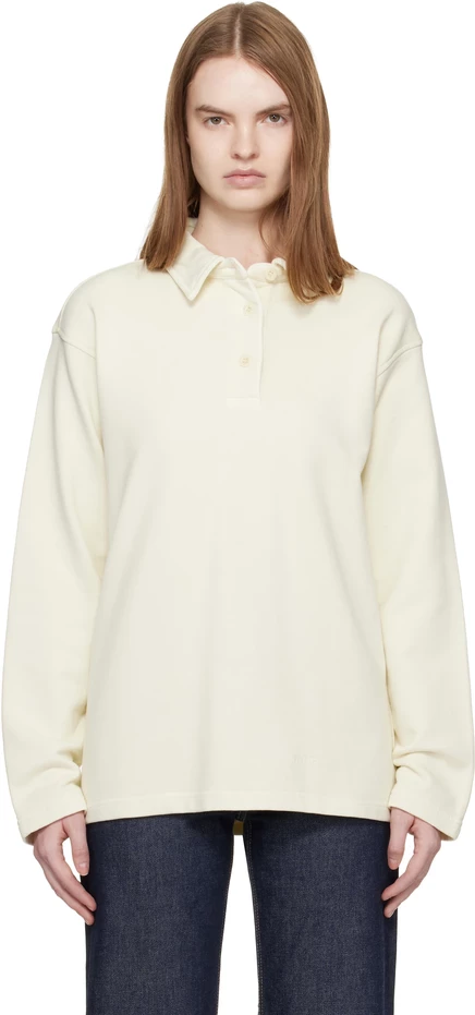 Женское поло A.P.C. Long-Sleeve, выцветший индиго