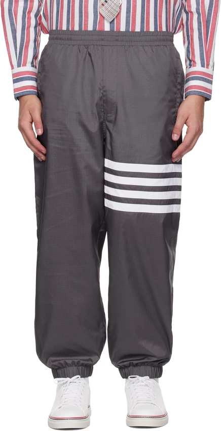 Мужские спортивные штаны Thom Browne 4-Bar, тёмно-серые