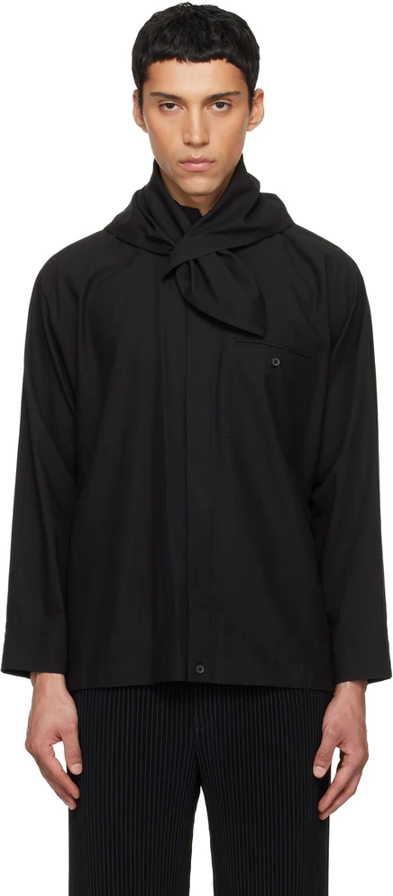 Мужская рубашка Homme Plissé Issey Miyake Streamline, черная