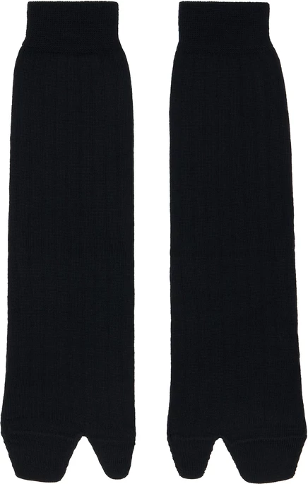 Женские носки Maison Margiela Tabi, шерсть, черные