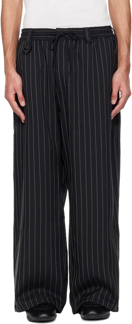 Мужские брюки Y-3 Pinstripe, черно-белые